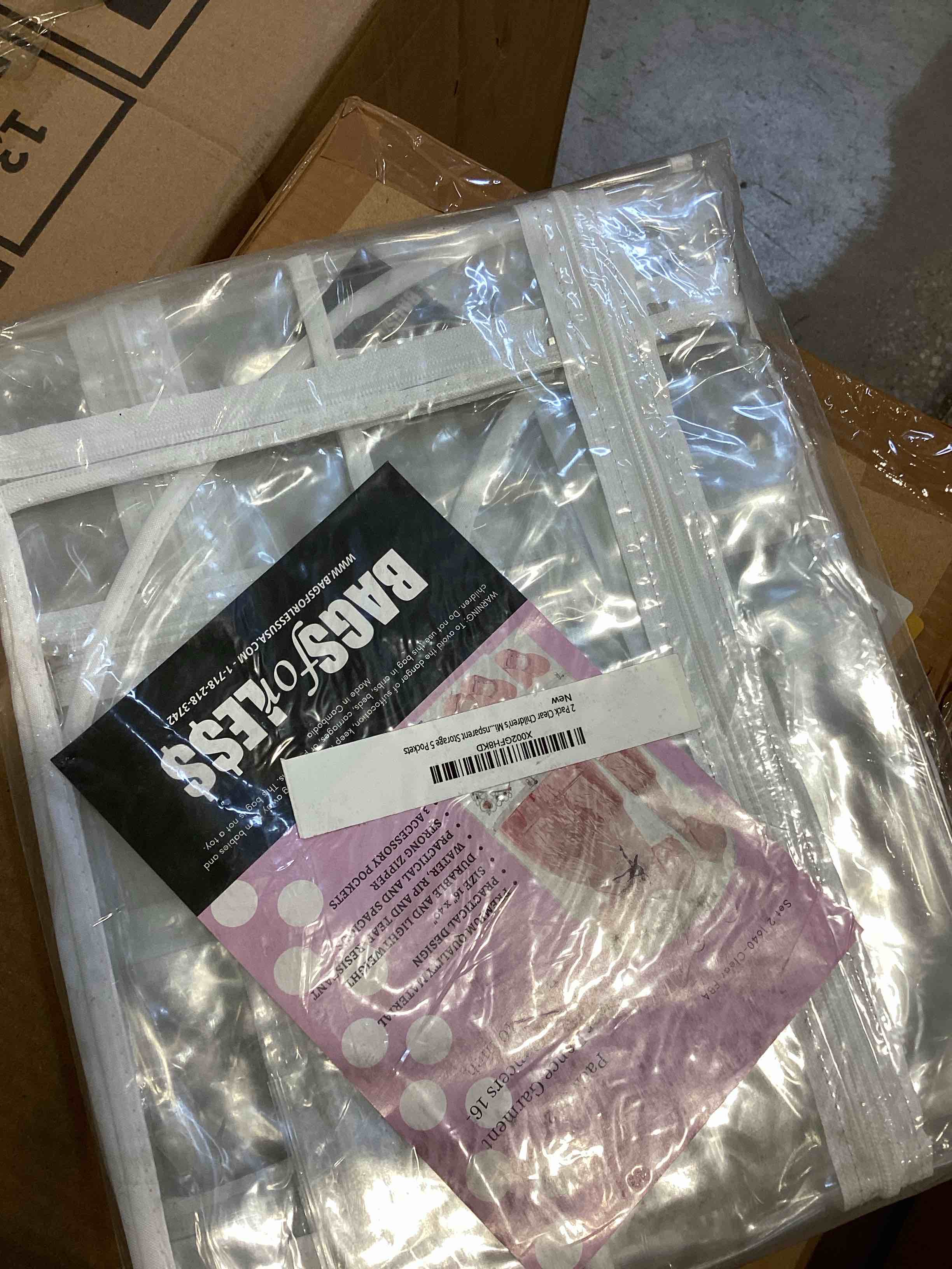 [pack of 2] clear dance garment bags for dancers with pockets