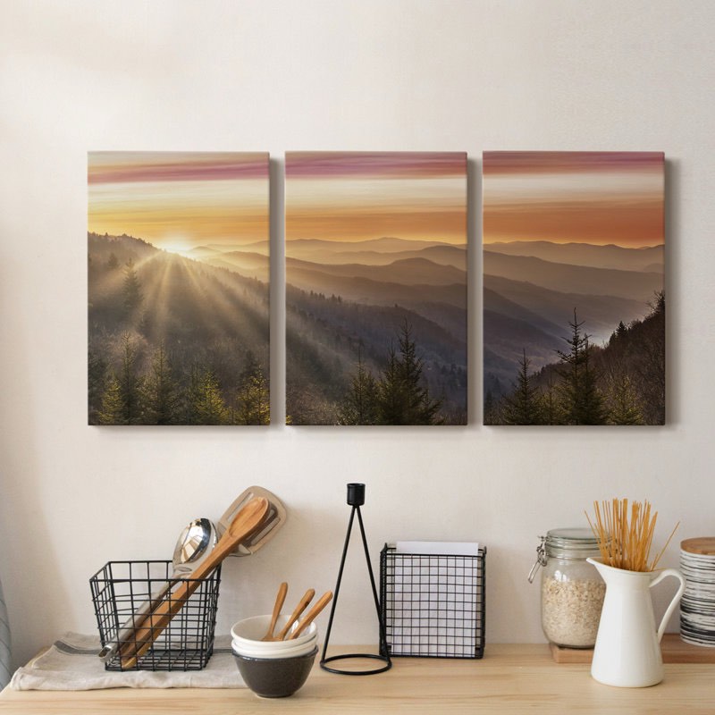 " Smokey Sunrise " 3 - Pieces