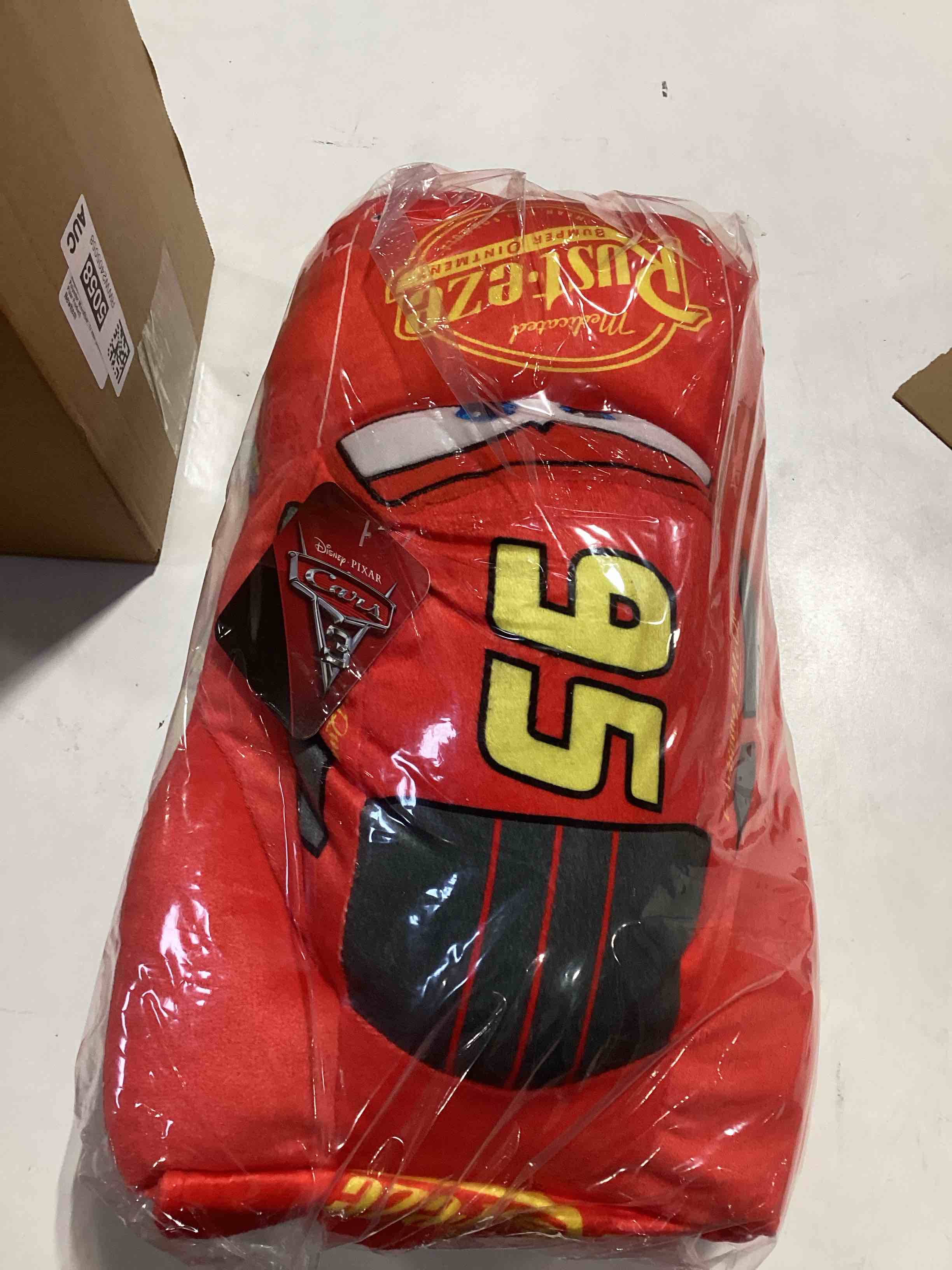 Condition photo showing New/Like New for Disney Pixar Cars 3 Plush Stuffed Lightning Mcqueen Red Pillow Buddy - Kids Super Soft Polyester Microfiber, 17 inch (Official Disney Pixar Product) E. Lightning Mcqueen