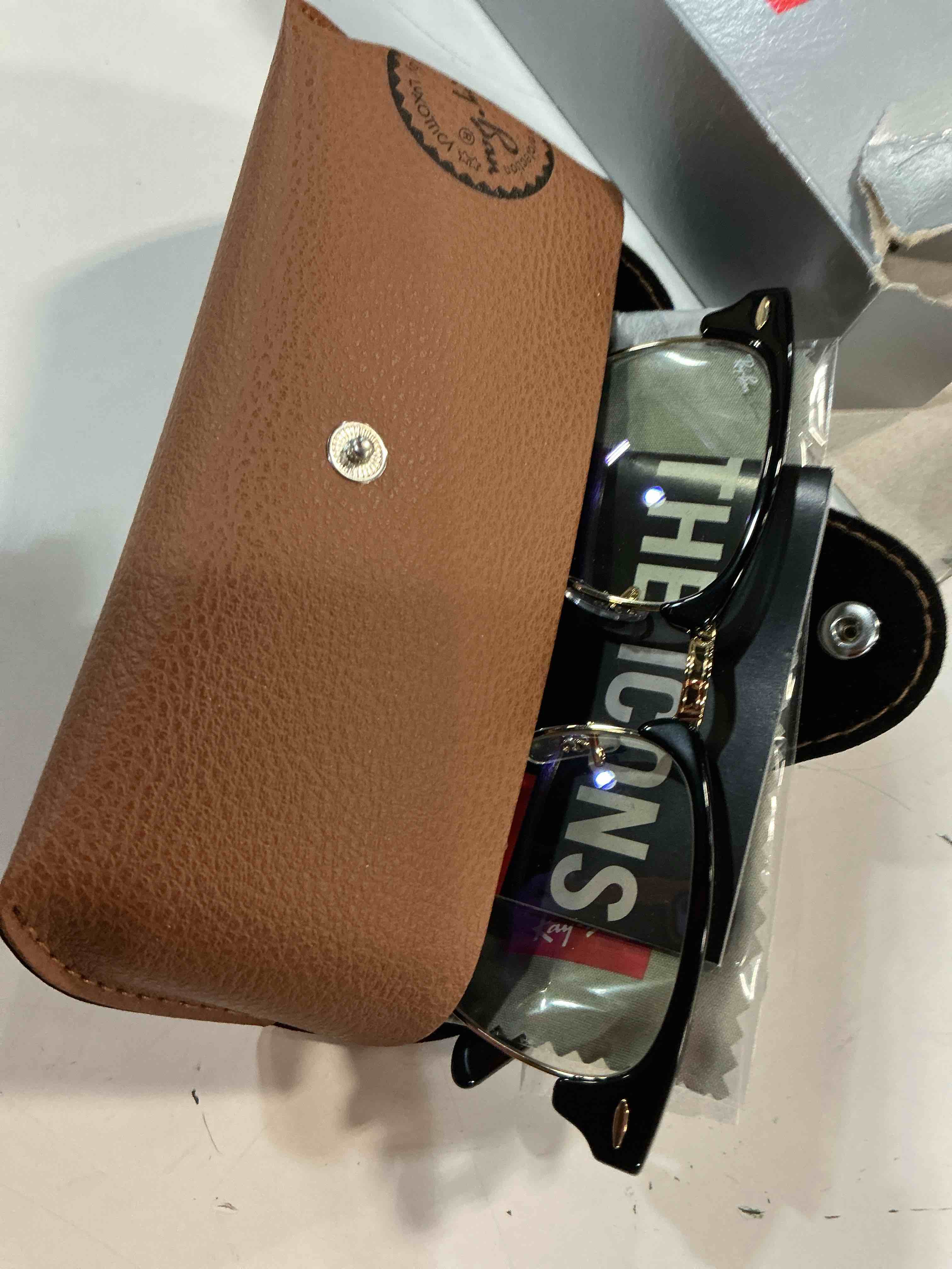 Condition photo showing Good Condition for Ray-Ban RB3016 Clubmaster Square Sunglasses