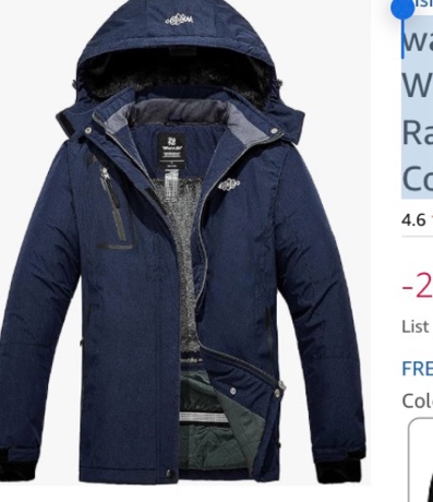 wantdo women's mountain waterproof ski jacket windproof rain jacket winter warm hooded coat(similar)