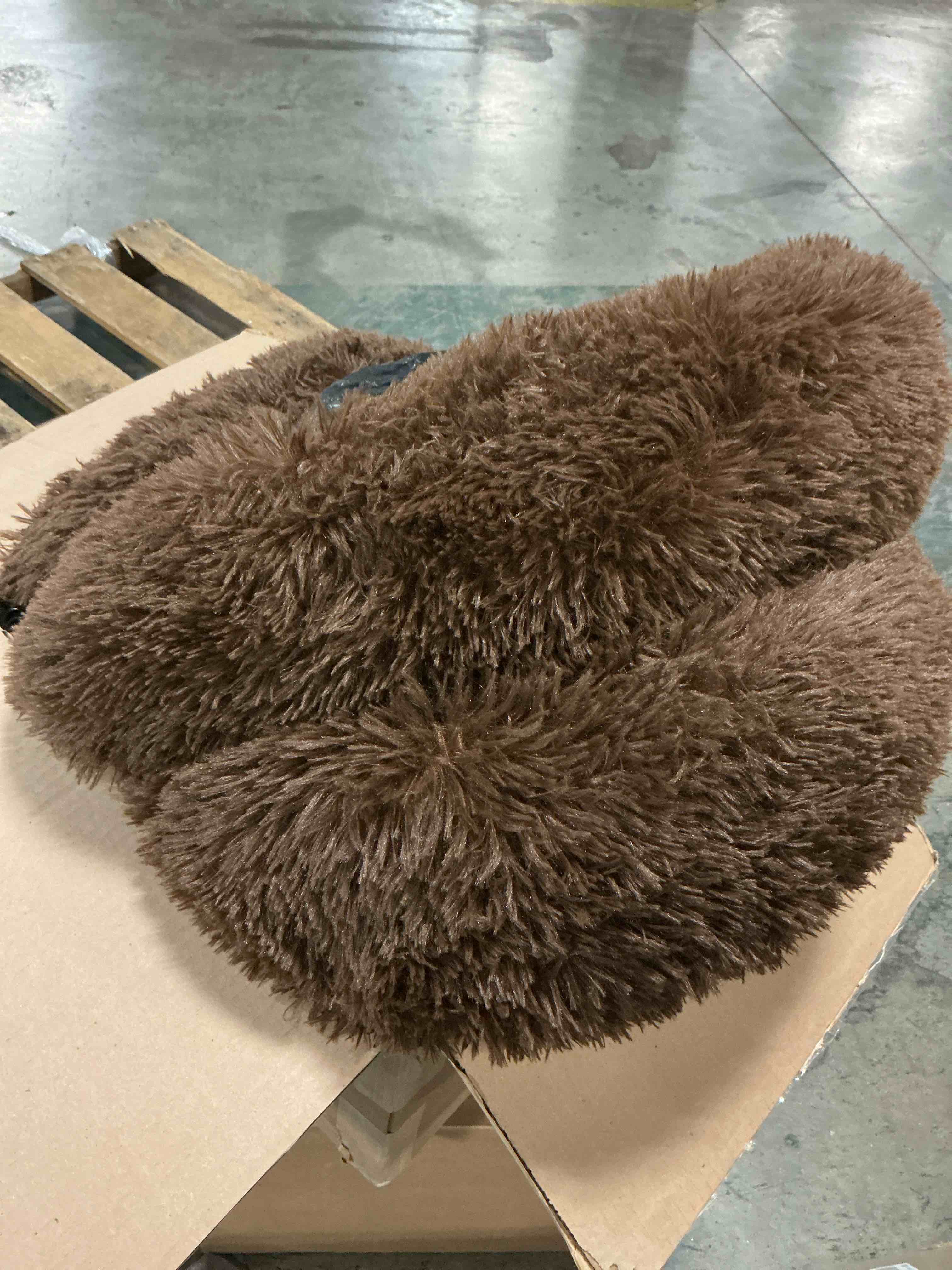 Condition photo showing As Is for JOLLYVOGUE Dog Beds, Calming Small Dog Bed, Anti-Anxiety Dog Bed for Small Dogs, Fluffy Donut Dog Bed, Cozy Dog Cat Cushion Bed for Small Medium Dogs and Cats (20")