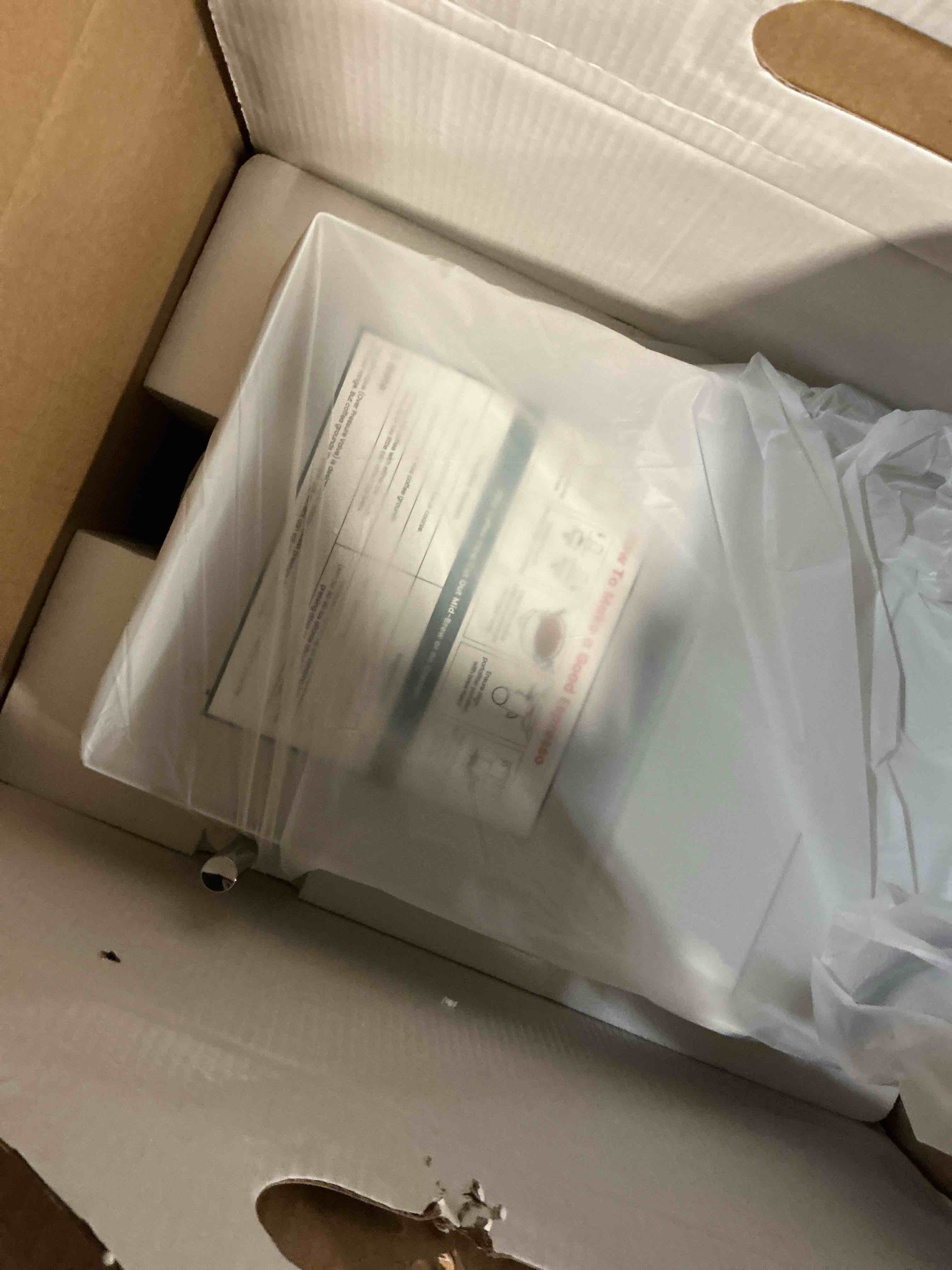 Condition photo showing As Is for HIBREW Espresso Machine 20 Bar, Semi-Automatic Cappuccino Maker with Milk Frother for Latte Art, Adjustable Temperature & Water Volume, with Display, Pressure Gauge & Stainless Steel Body