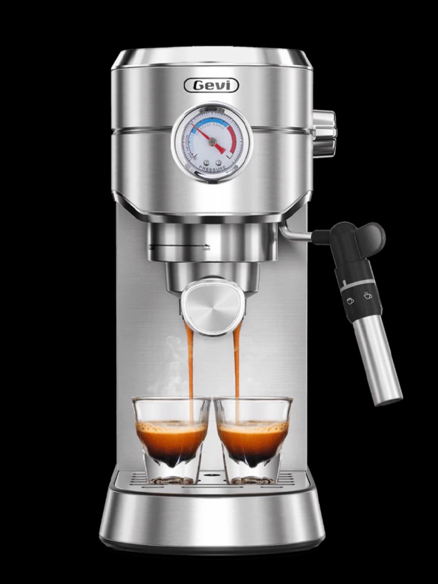 compact espresso coffee machine with milk steam wand ecma0