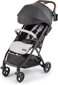 Summer Infant Ingenuity 3Dquickclose CS+ Compact Fold Stroller – Lightweight Stroller with Oversized Canopy, Extra-Large Storage and Compact Fold, Gray