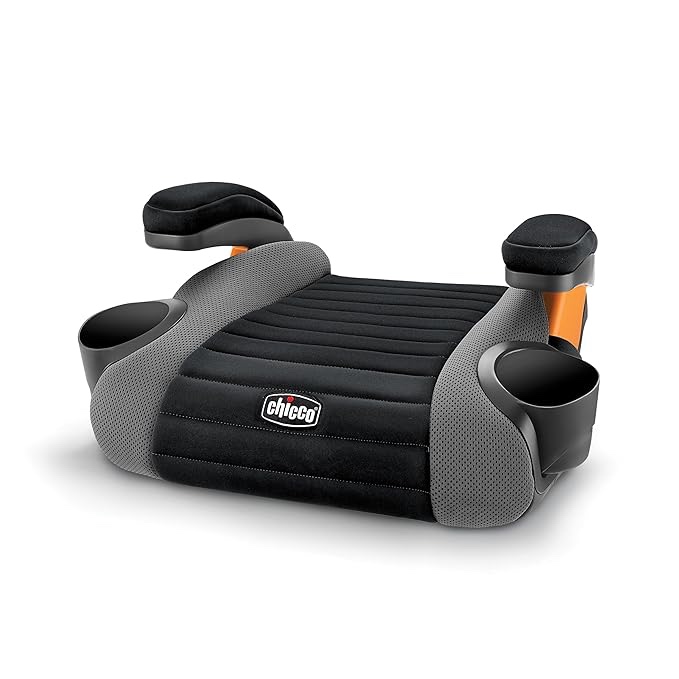 Chicco GoFit® Backless Booster Car Seat Without Latch Attachment, Travel Booster Seat for Car, Portable Car Booster Seat for Children 40-110 lbs., Shark/Black and Grey