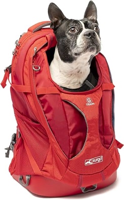Kurgo G-Train - Cat Carrier Backpack for Small Pets - Dog Carrier Backpack for Hiking, Camping or Travel - Waterproof Bottom - Black