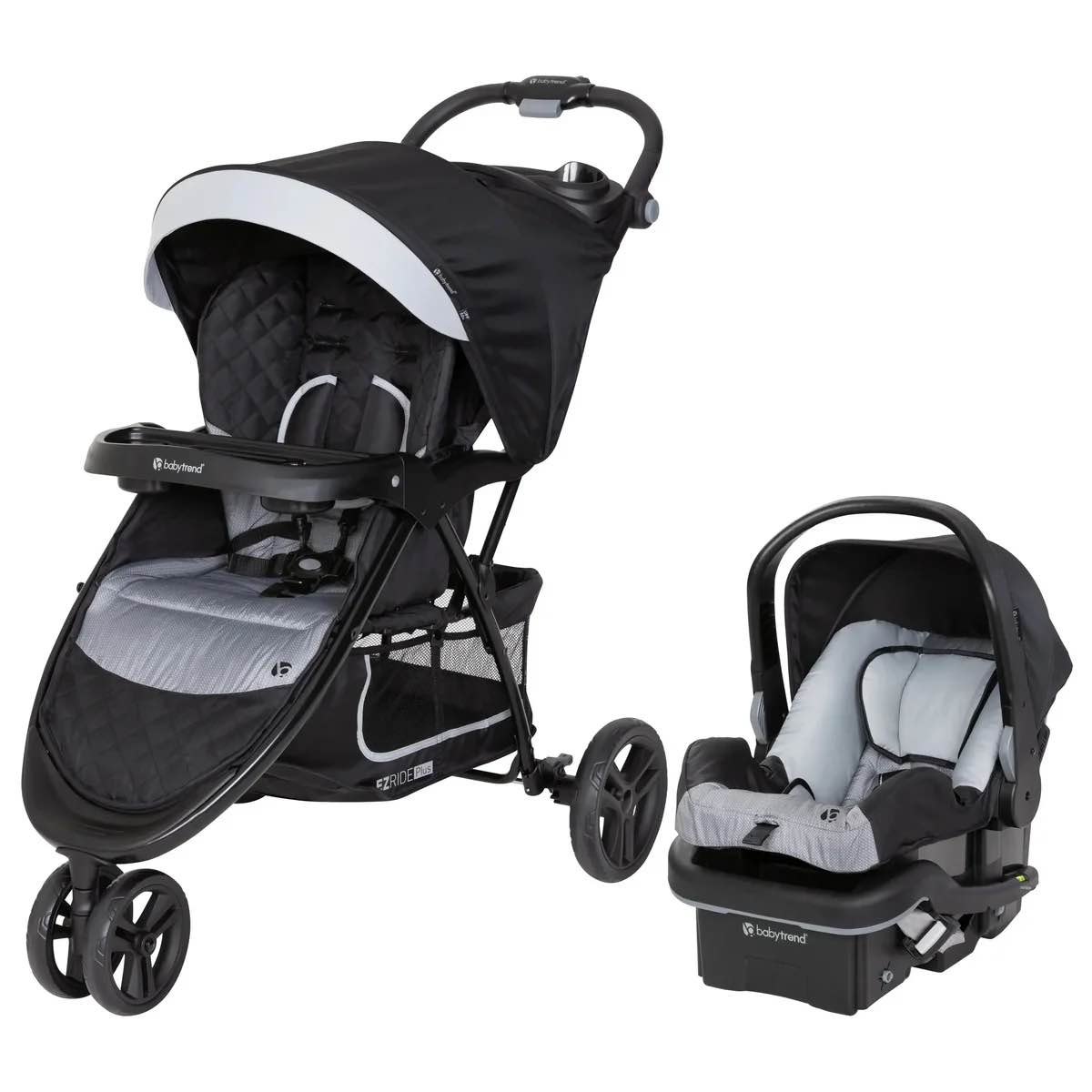 EZ Ride PLUS Stroller Travel System with EZ-Lift™ PLUS Infant Car Seat in Carbon Black 