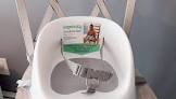 Ingenuity: ity by Ingenuity Simplicity Seat Easy-Clean Baby Booster Feeding Chair, 3-Point Harness, Washable Removable Straps - Grey