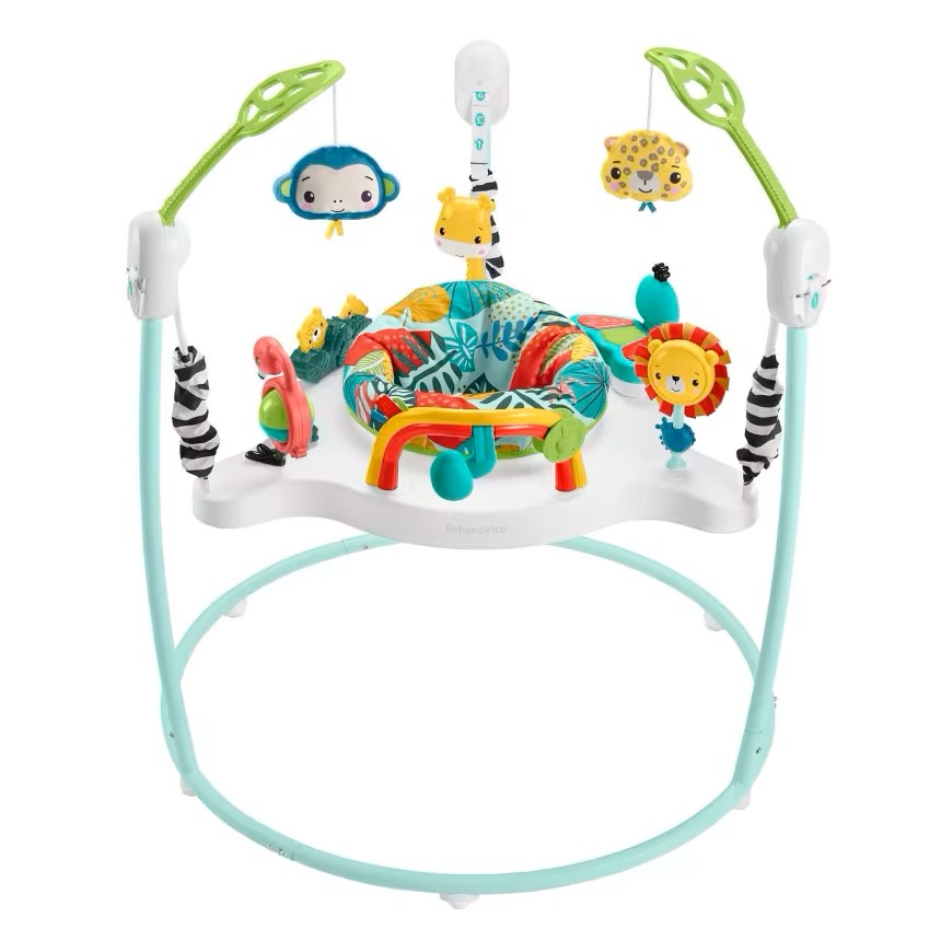 Fisher-Price Jumperoo Baby Activity Center With Lights And Sounds, Jumping Jungle