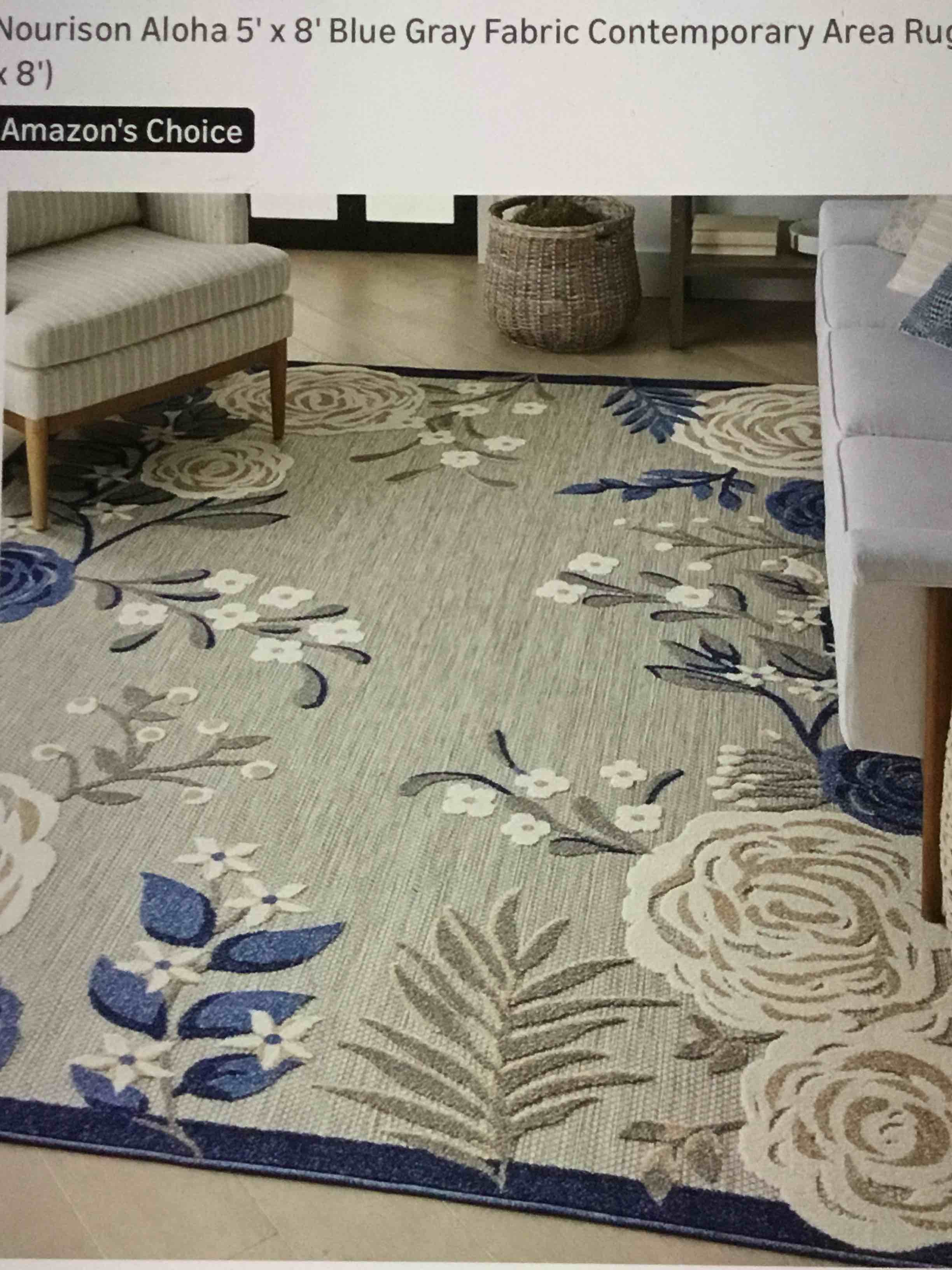 nourison aloha blue gray fabif contemporary area rug