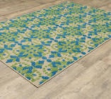 ultimate innovations escape island California villa blue/green 7ft 8 in x 10ft 10in