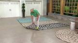 ultimate innovations round Bella blossom indoor/outdoor area rug, taupe