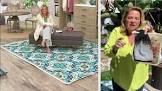veranda living 7x10 talavera tile indoor/outdoor area rug, blue multi 