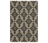 ultimate innovations California villa 7x10 indoor/outdoor rug, black