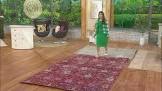 Barbara king 5’3”x7” indoor/outdoor vintage style boho, poppy