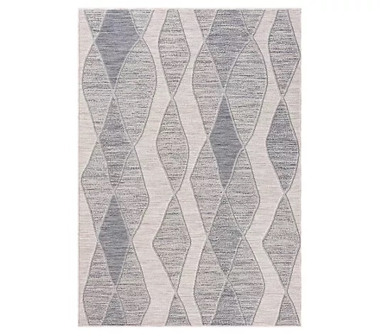 Ox Bay Geometric PET Indoor/Outdoor Area Rug, 7'10" x 8'10
