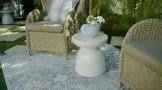 Barbara king 5’3x7’ indoor/outdoor vintage style boho sea glass