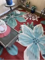 ultimate innovations 5x7 island escape in/outdoor rug, red