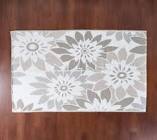 Barbara king 5x8 reversible dahlia flower patio mat, neutral 