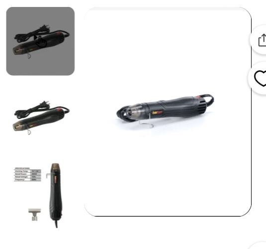 EverStart Handheld Heat Gun, 120 Volts, 360 Watts, Black