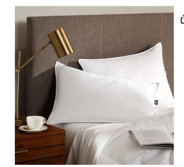 (only one)Serta Down Illusion Soft Hypoallergenic Soft/Medium Bed Pillows for Side, Stomach or Back Sleepers Queen, White Visit the Serta Store