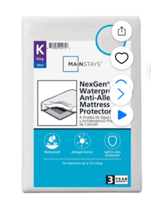 nex gen waterproof & anti allergen mattress protector 