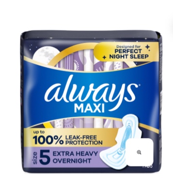 always maxi extra heavy overnight towel pads 
