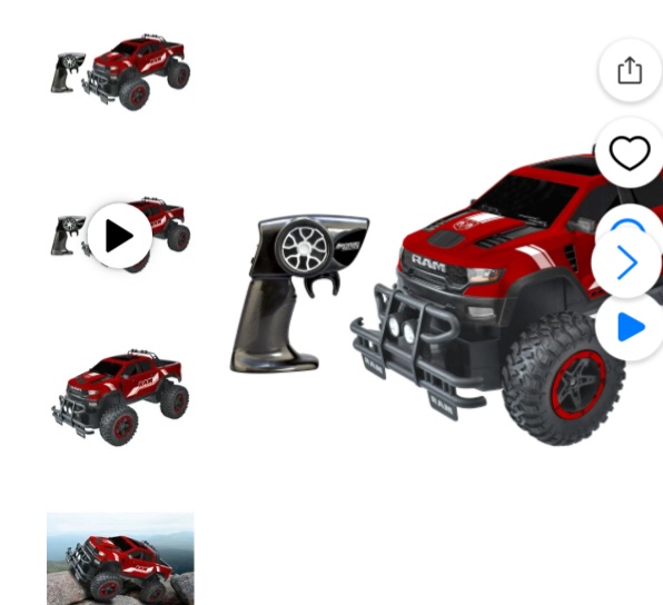 ram adventure force 4x4 impact bumper range 115 feet toy kids