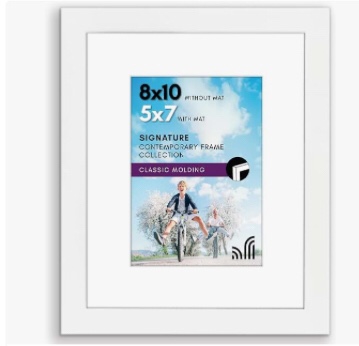 mainstays – 5x7” 10x12 “picture frame – white front loading wall or tabletop photo frame,
