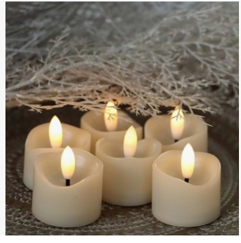 mainstays led tealights 6 pack 1.5 in dia x 0.9in h 6 pack battery operated votive candles 1.5 x 1.67 inches flameless votive tealights black wick tea lights led electric fake candles realistic for wedding christmas thanksgiving party decoration