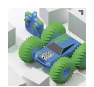 bounce sharper image® bounce blitz remote control stunt car, green, ag