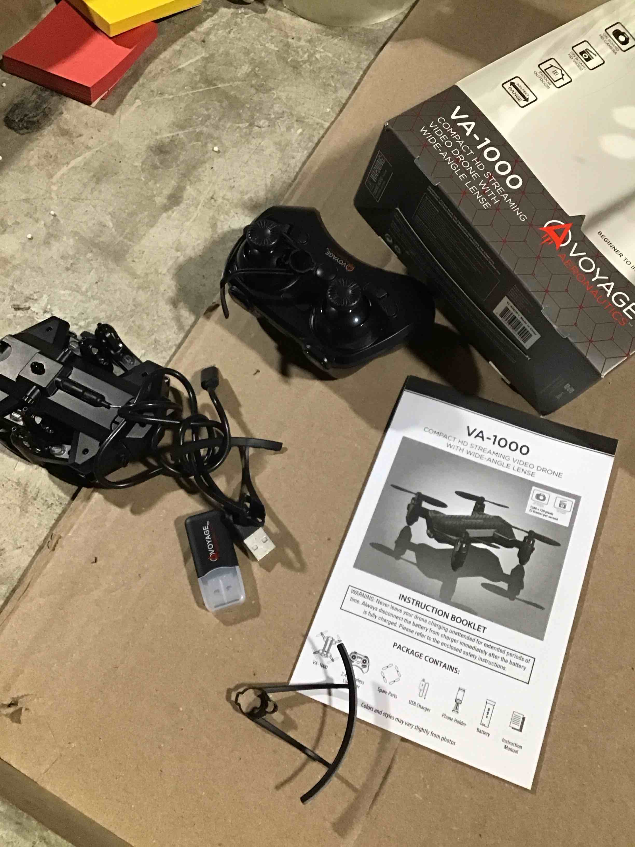 Condition photo showing As Is for (INCOMPLETE) Voyage Aeronautics 7 Inch HD Streaming Drone with Wide-Angle Lens in Black