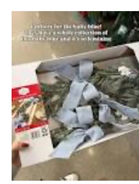holiday time blue bow garland  6ft (1.83m) 