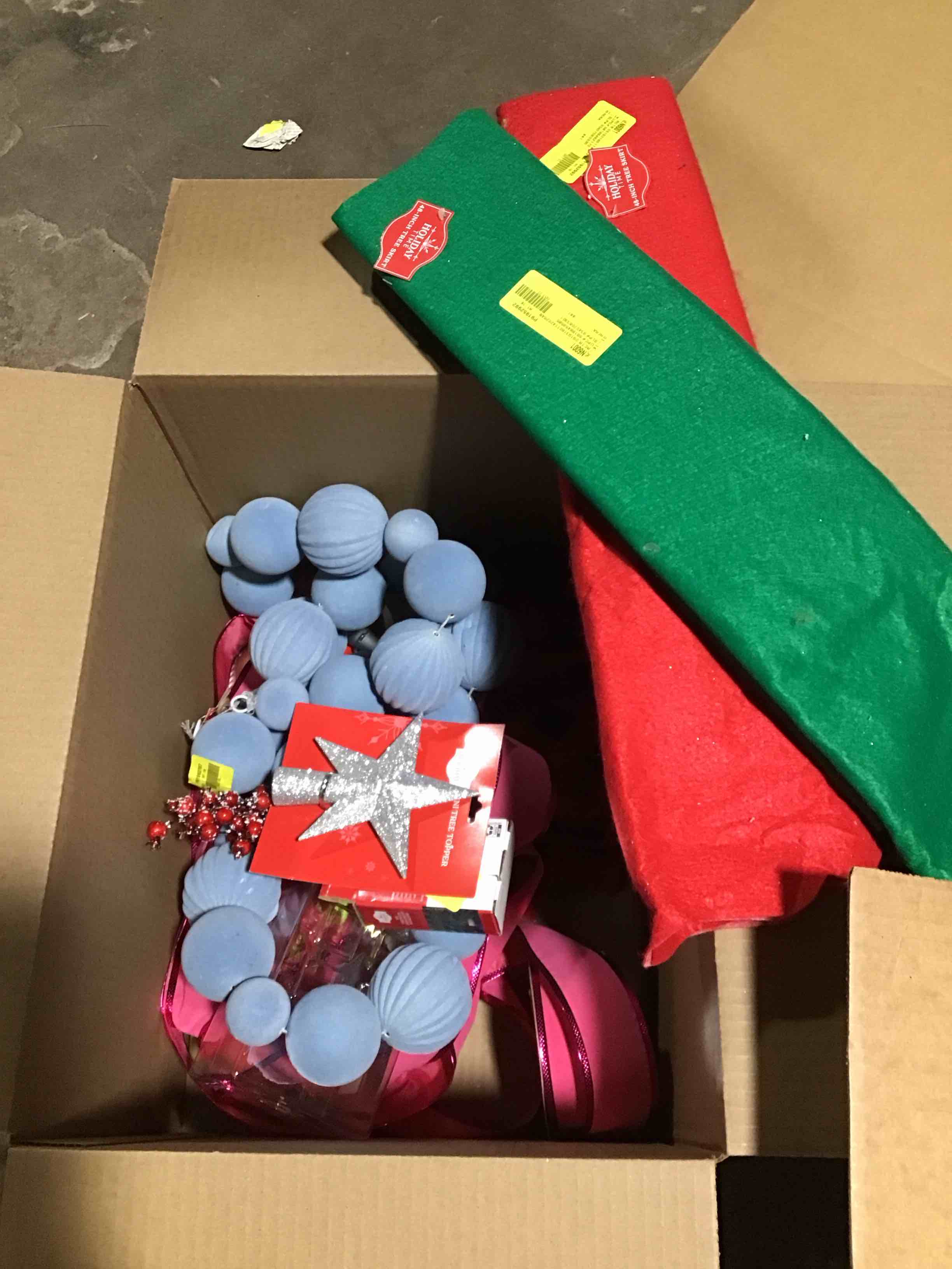 Box of Christmas and variety  items