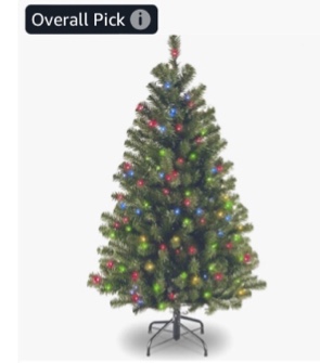 holiday time 4 foot pre lit Indiana spruce Christmas tree 