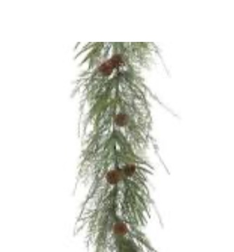 MEMBERS MARK 9’cypress garland with pinecones