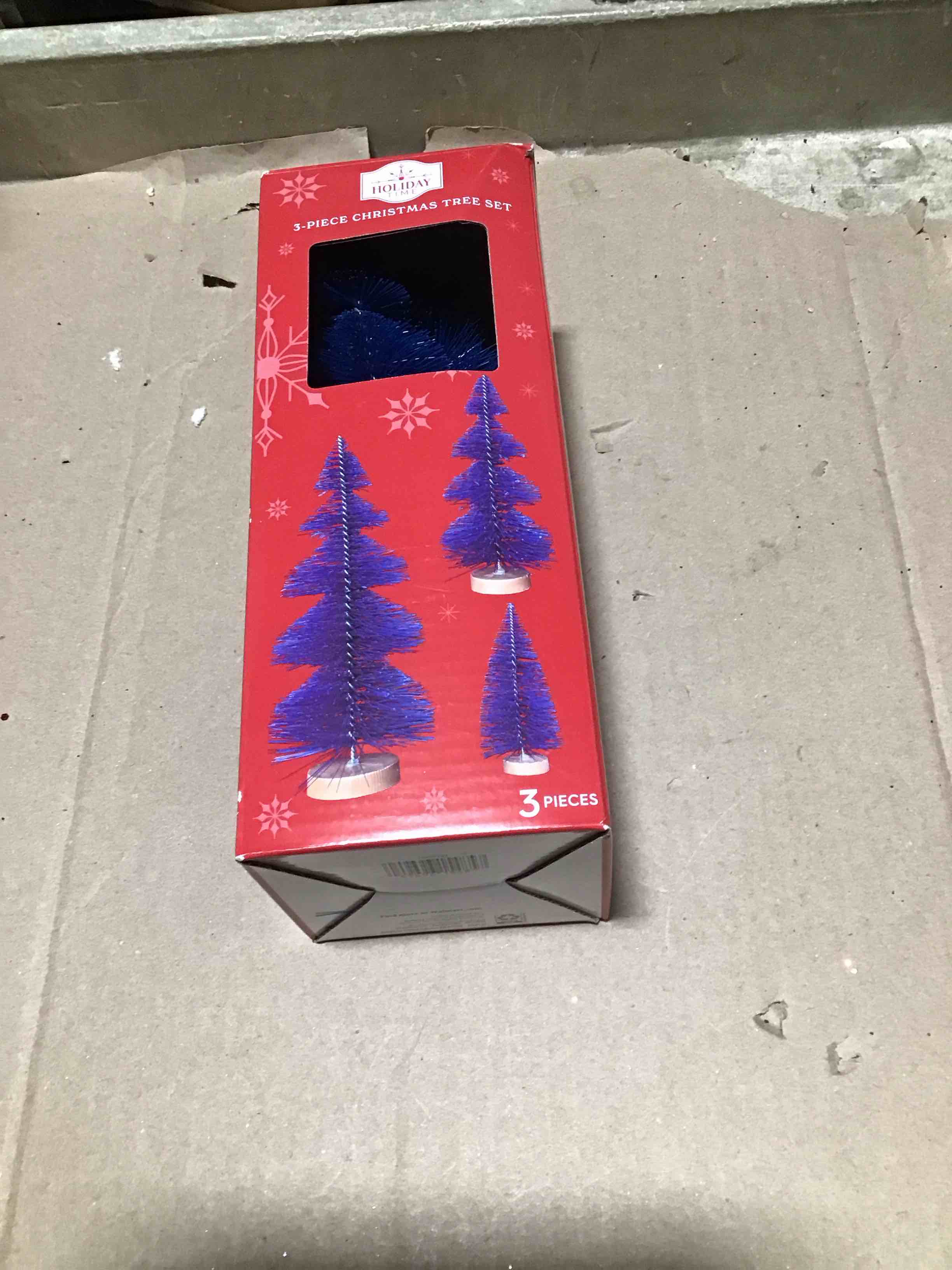 Condition photo showing Good Condition for (pack of 2) holiday time 3 pieces Christmas tree set