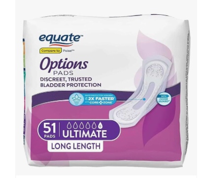 equate options pads 51 pads 