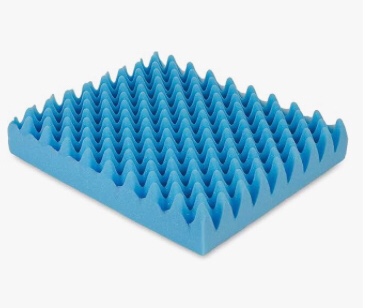 dmi 18  x 32  x 3  foam convoluted chair seat and back pad blue (552-8005-0000)