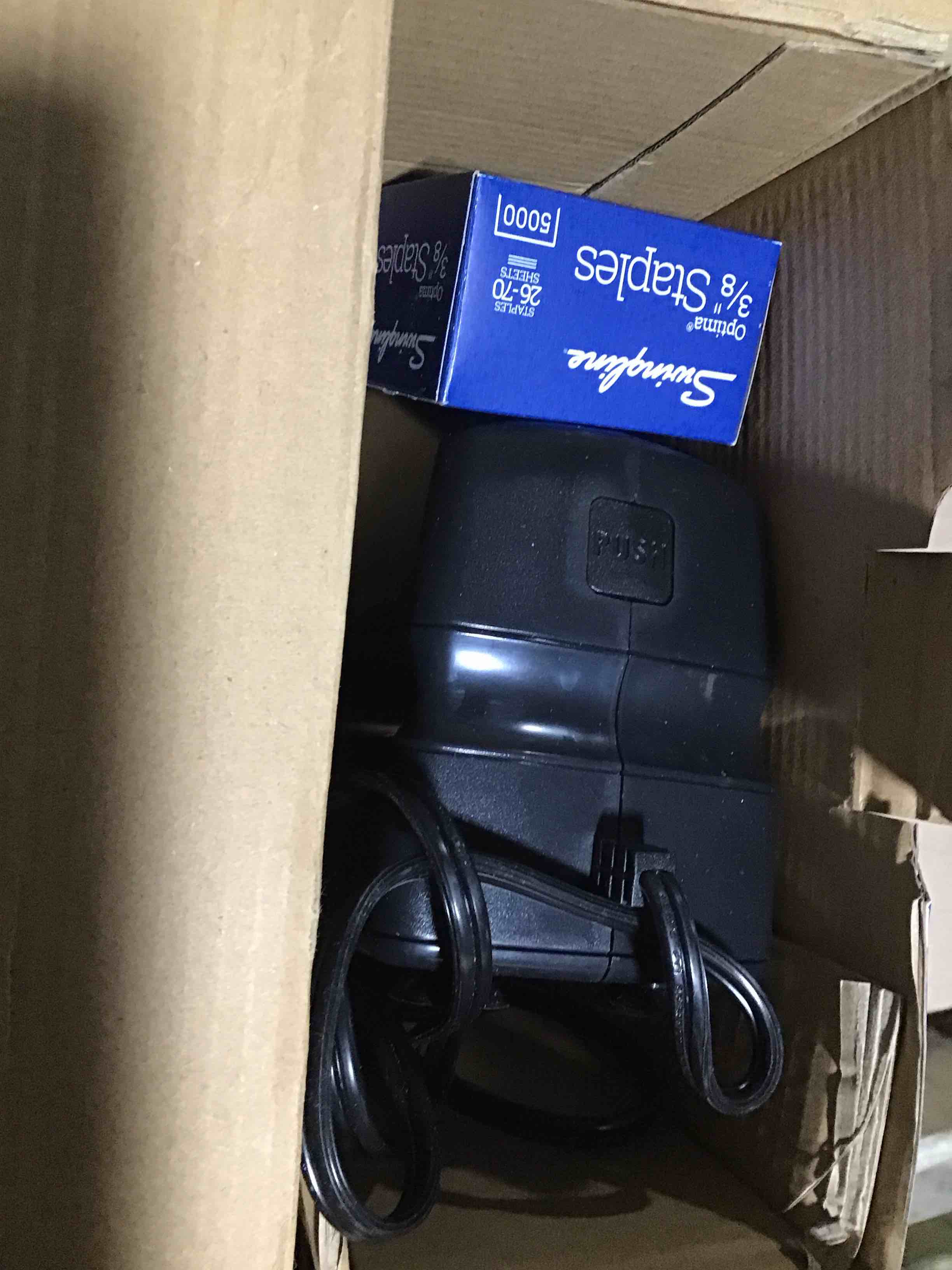 Condition photo showing As Is for Swingline Optima 45 Electric Stapler  45-Sheet Capacity  Silver (S7048209)