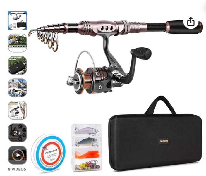plusinno fishing rod and reel combos carbon fiber telescopic fishing pole with reel combo sea saltwater freshwater kit fishing rod kit visit the plusinn