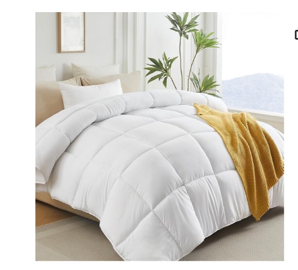 l lovsoul down alternative comforter king size duvet insert,all season duvet insert with corner tabs,white comforter king 106x90inches