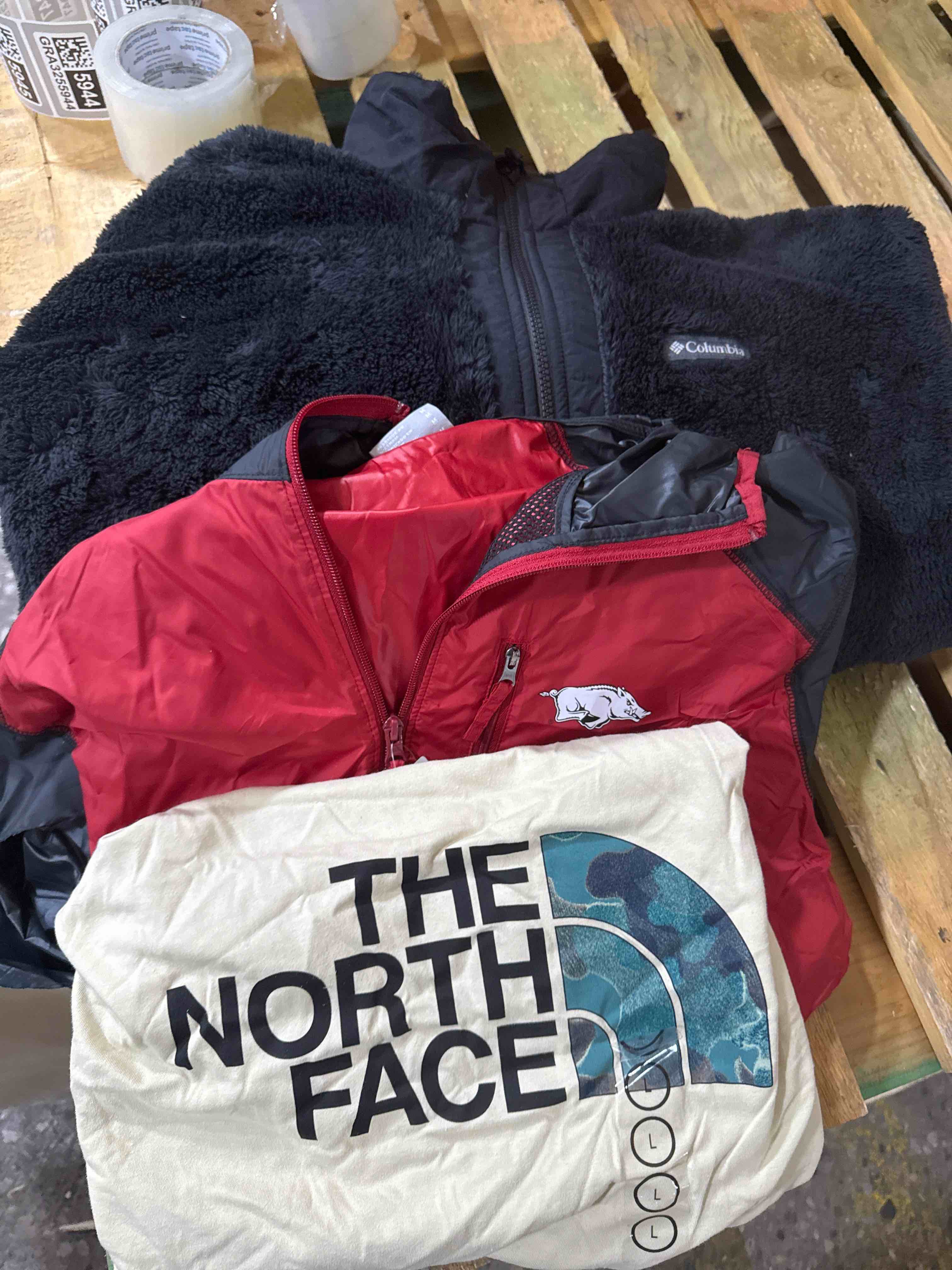 box lot of assorted clothing 