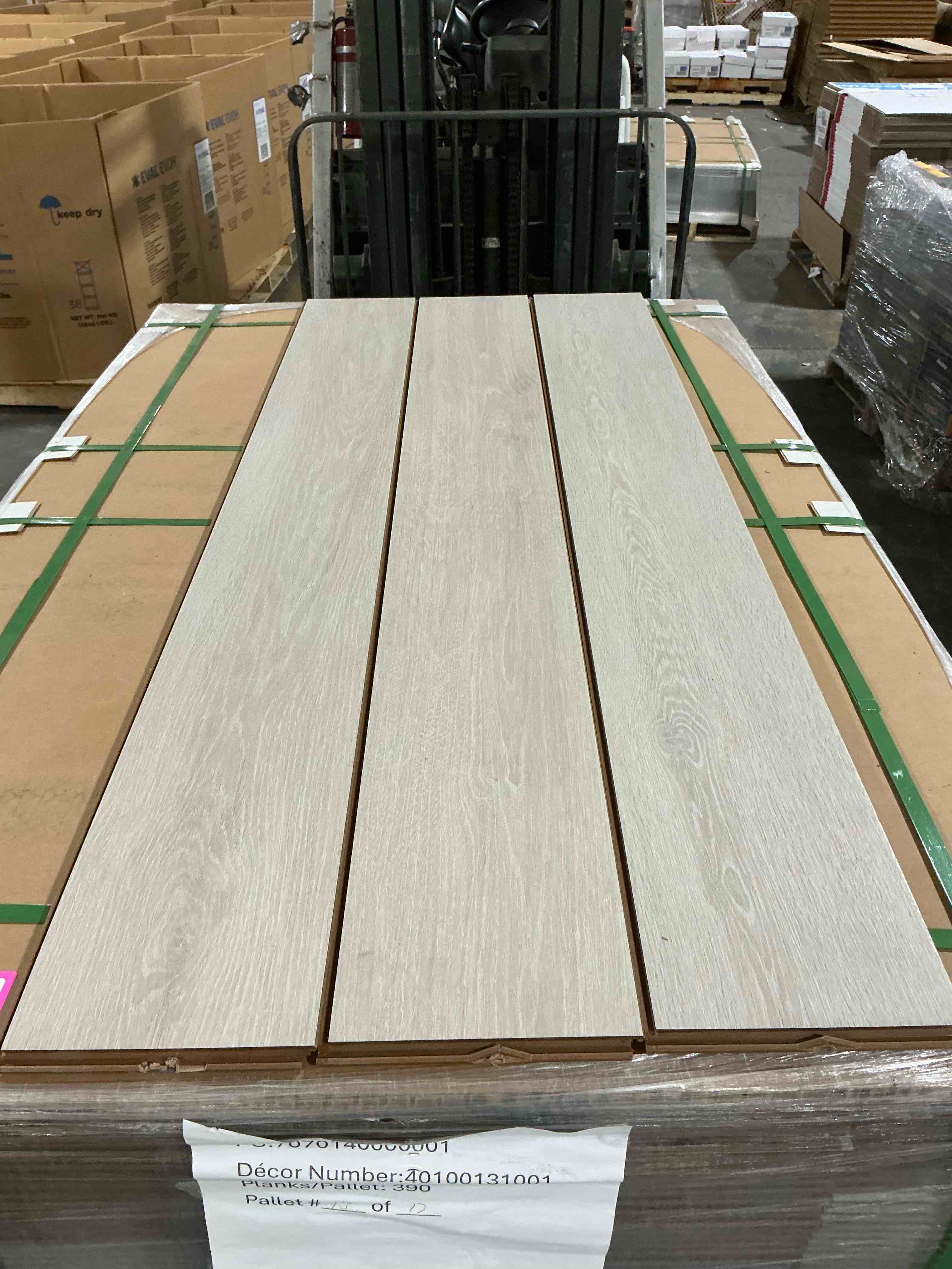 346.5 12 mm laminate flooring with attached pad 7.5625 inches wide by 60 inches long