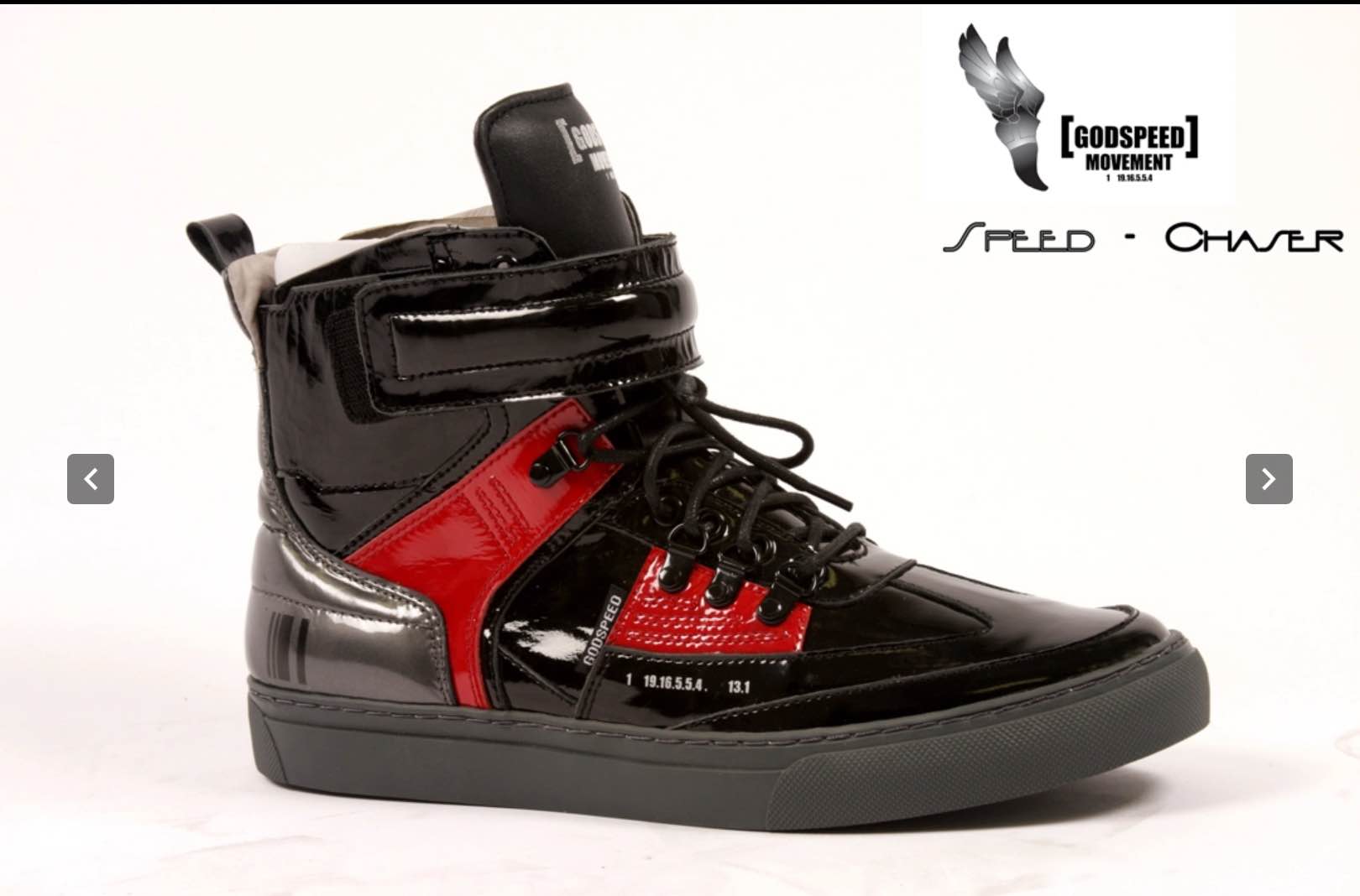 fall/holiday 09 collection godspeed movement footwear size 8.5 color grey/black/red