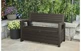 Keter Hudson 60 Gallon Plastic Resin Weather Resistant Outdoor Backyard Patio