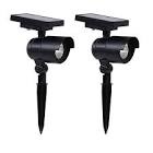 Members Mark Matte Black Led Solar Spotlights 