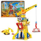 Rubble & Crew, Bark Yard Crane Tower Playset with Rubble Action Figure, Toy Bulldozer Kinetic Build-It Play Sand, Kids Toys for Boys Girls 3 Plus