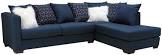 NeoLiving Jasmine 2-Piece Charcoal  Right-Arm Facing Sofa Sectional and Chaise